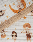 Luxury Baby Shower Gift, Gender Neutral Baby Blanket, Organic Cotton Muslin Baby Blanket by Natchiketa in Boygirl print