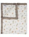 Luxury Baby Shower Gift, Gender Neutral Baby Blanket, Organic Cotton Muslin Baby Blanket, Baby Essentials, Baby Blankets for Boys and Girls, Toddler Quilt, Nursery Quilt, Stroller Blanket, Cute Baby Blankets Neutral Floral