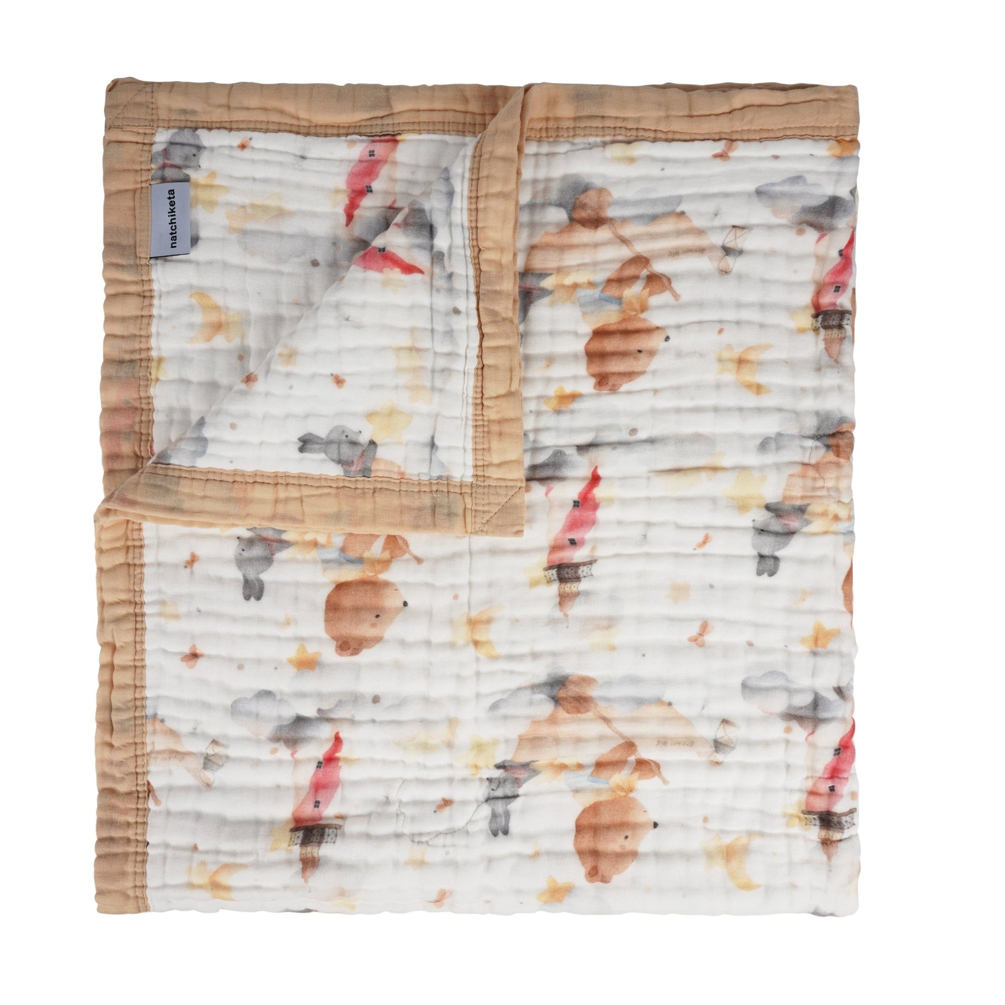 Nachiketa 'Dream Big' Organic Cotton Baby & Toddler Blanket –Gender Neutral Baby Blanket, Organic Cotton Muslin Baby Blanket, Baby Essentials
