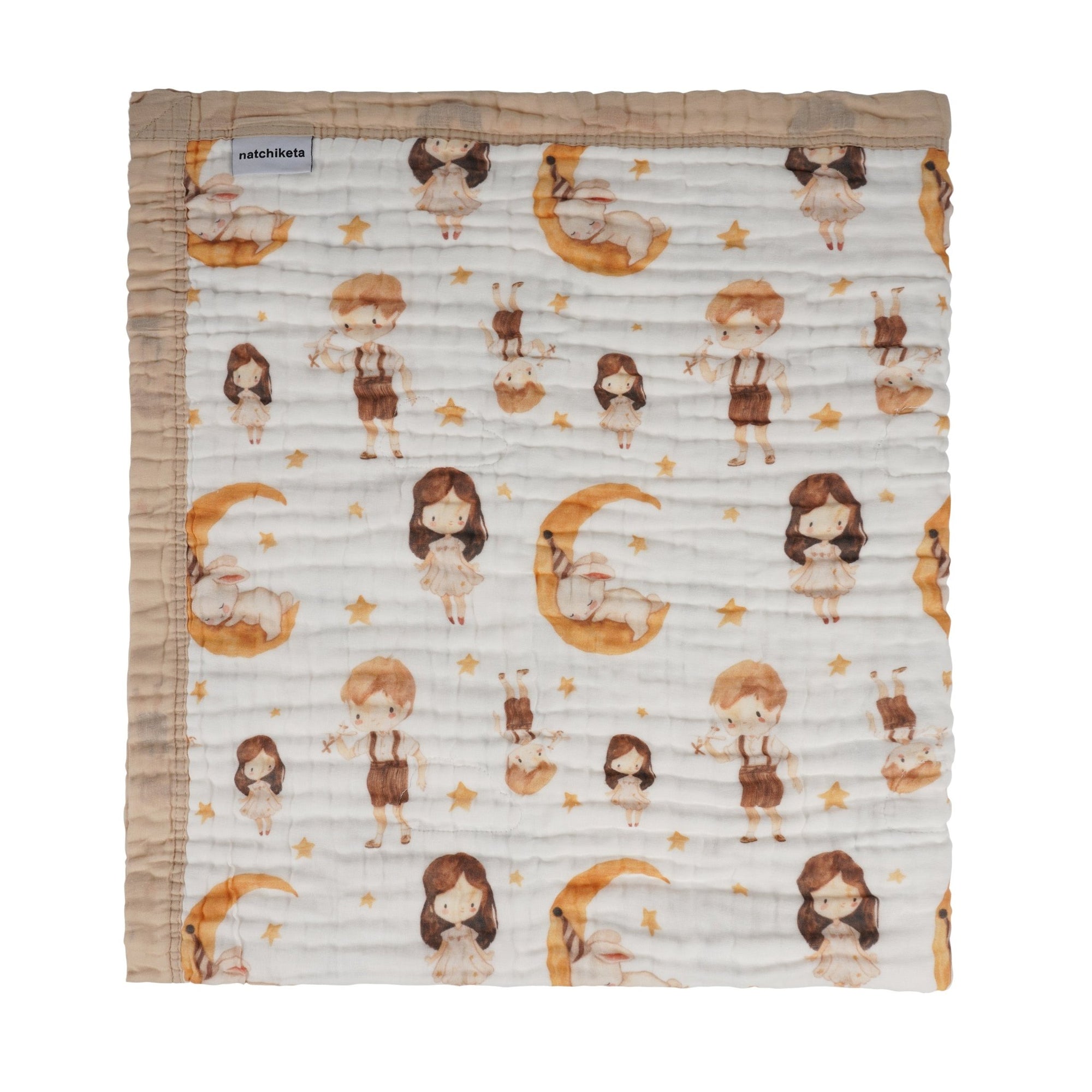 Nachiketa 'Boygirl'  Super Soft Baby Blanket, Luxury Baby Shower Gift, Gender Neutral Baby Blanket, Organic Cotton Muslin Baby Blanket, Cute Baby Blankets