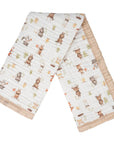 Nachiketa 'Forest Friends' Luxury Baby Shower Gift, Gender Neutral Baby Blanket, Organic Cotton Muslin Baby Blanket, Baby Essentials, Baby Blankets for Boys and Girls, Toddler Quilt, Nursery Quilt, Stroller Blanket, Cute Baby Blankets