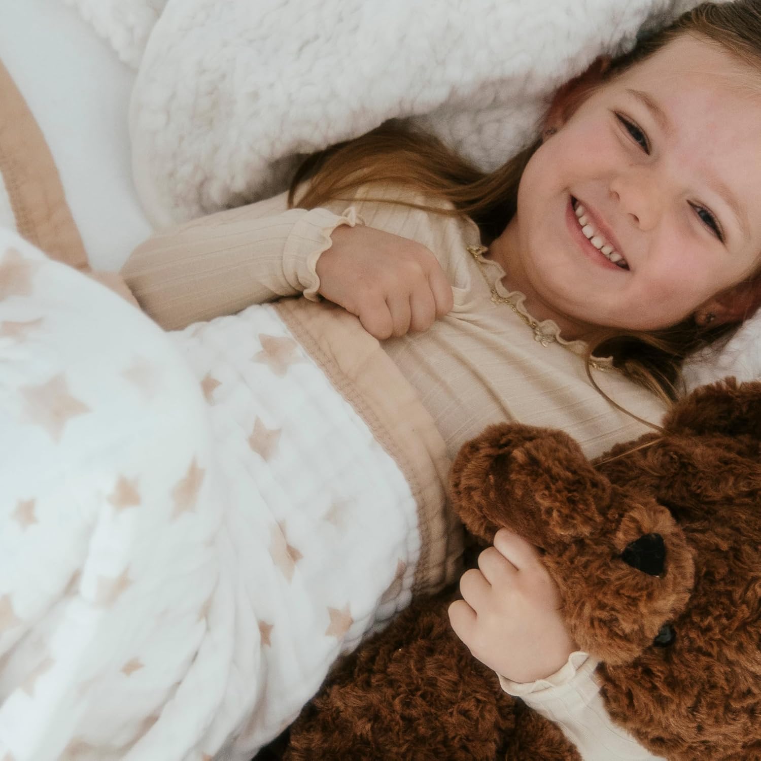 Toddler Quilts by Natchiketa Neutral Star Print