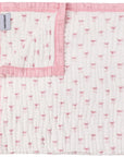 Organic Cotton Baby Blanket | Toddler Quilt "Pink Bows"