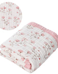 Organic Cotton Baby Blanket | Toddler Quilt "Cherry Blossoms"