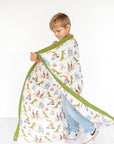 Nachiketa 'Gator on The Go' 100% Organic Cotton Baby & Toddler Blanket – Super Soft Baby Blanket, Luxury Baby Shower Gift, Gender Neutral Baby Blanket, Organic Cotton Muslin Baby Blanket, Baby Essentials, Baby Blankets for Boys and Girls, Toddler Quilt, Nursery Quilt, Stroller Blanket, Cute Baby Blankets