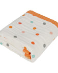 Nachiketa 'Bright Dot' 100% Organic Cotton Baby & Toddler Blanket – Super Soft Baby Blanket, Luxury Baby Shower Gift, Gender Neutral Baby Blanket, Organic Cotton Muslin Baby Blanket, Baby Essentials, Baby Blankets for Boys and Girls, Toddler Quilt, Nursery Quilt, Stroller Blanket, Cute Baby Blankets