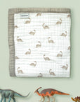 Nachiketa 'Dinosaur' 100% Organic Cotton Baby Blanket and Toddler Quilt