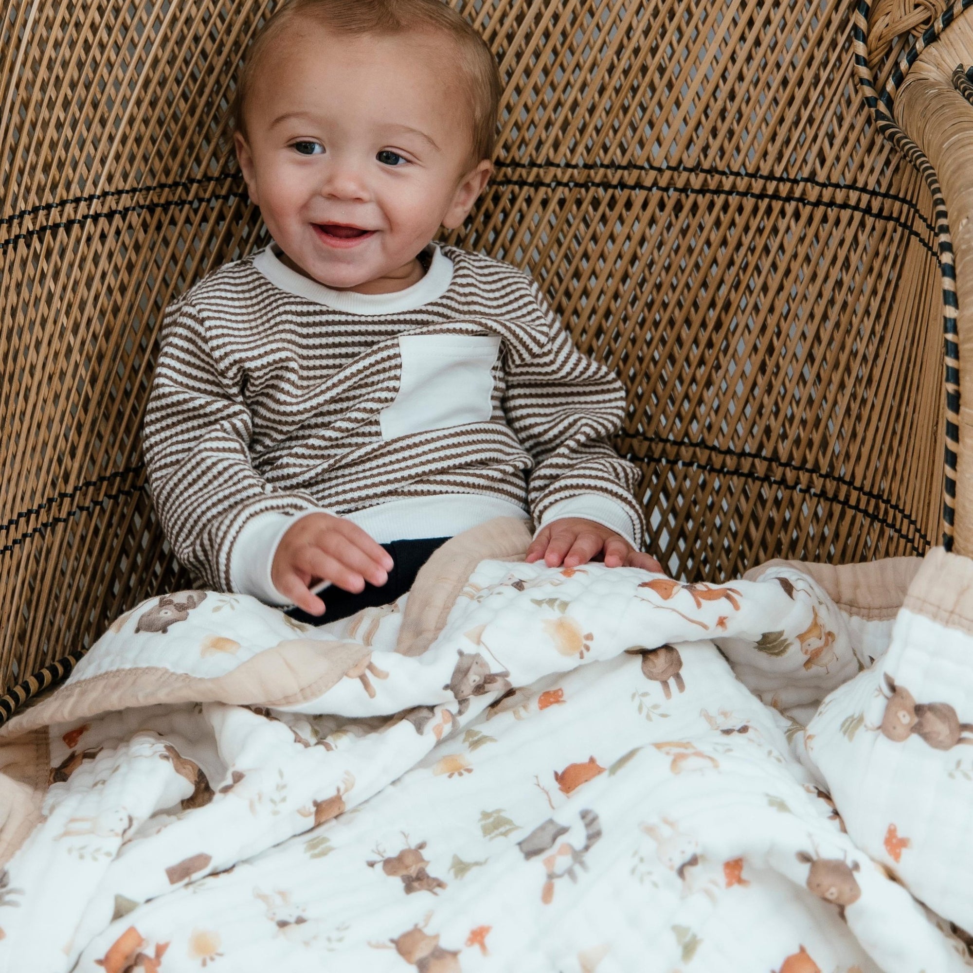 Best Baby Blankets in 2025 Natchiketa Forest Friends Print