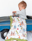 Nachiketa 'Gator on The Go' 100% Organic Cotton Baby & Toddler Blanket – Super Soft Baby Blanket, Luxury Baby Shower Gift, Gender Neutral Baby Blanket, Organic Cotton Muslin Baby Blanket, Baby Essentials, Baby Blankets for Boys and Girls, Toddler Quilt, Nursery Quilt, Stroller Blanket, Cute Baby Blankets