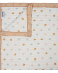 Organic Cotton Muslin Toddler Blanket in Neutral Dot by Natchiketa