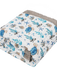 "Sea Turtle" 100% Organic Cotton Baby & Toddler Blanket