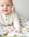 Nachiketa 'Gator on The Go' 100% Organic Cotton Baby & Toddler Blanket – Super Soft Baby Blanket, Luxury Baby Shower Gift, Gender Neutral Baby Blanket, Organic Cotton Muslin Baby Blanket, Baby Essentials, Baby Blankets for Boys and Girls, Toddler Quilt, Nursery Quilt, Stroller Blanket, Cute Baby Blankets