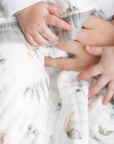 "Neutral Floral" 100% Organic Cotton Baby & Toddler Blanket