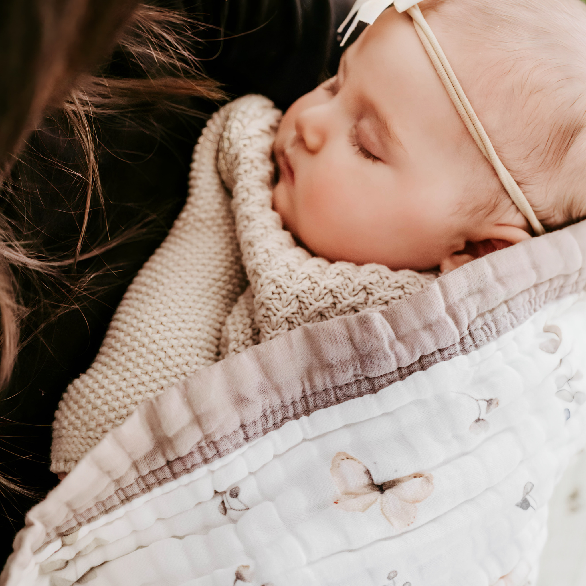 Organic Cotton Baby Blanket Toddler Quilt