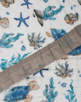 "Sea Turtle" 100% Organic Cotton Baby & Toddler Blanket
