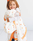 Nachiketa 'Bright Dot' 100% Organic Cotton Baby & Toddler Blanket – Toddler Quilt, Nursery Quilt, Stroller Blanket, Cute Baby Blankets