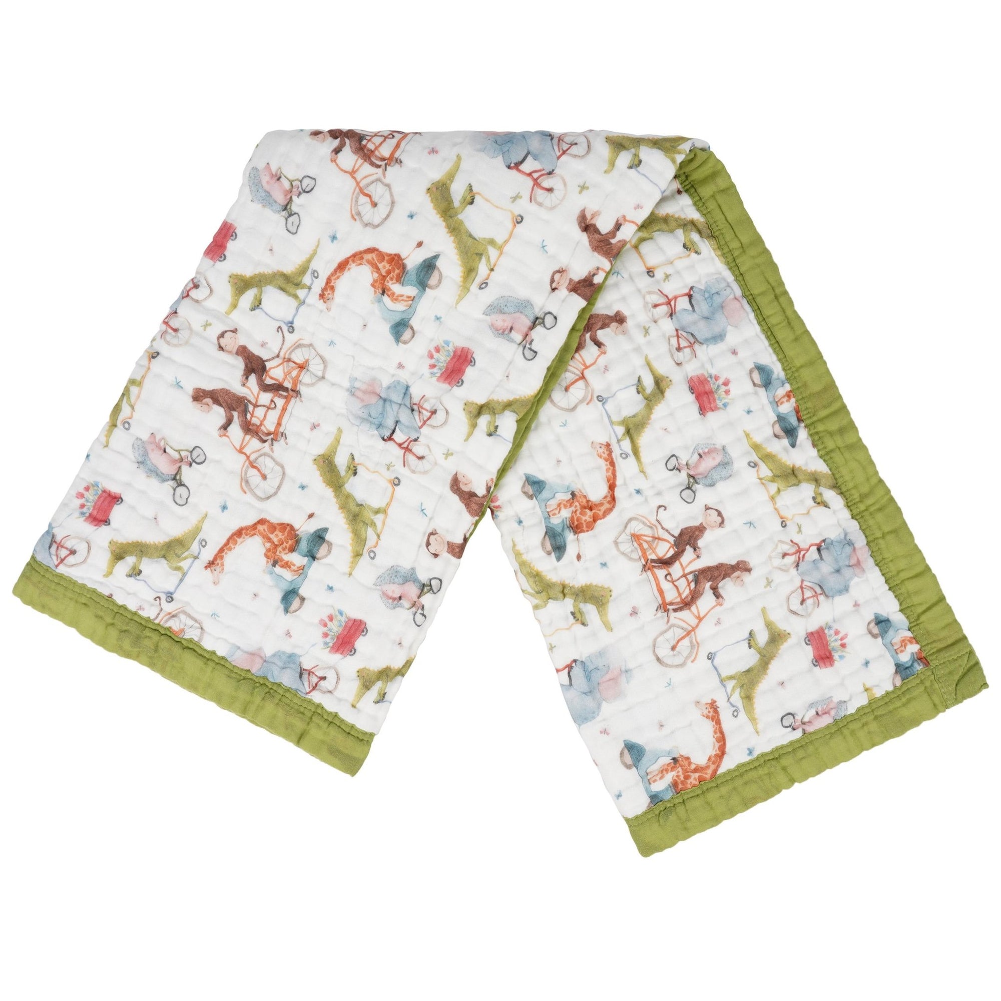 Nachiketa 'Gator on The Go' 100% Organic Cotton Baby & Toddler Blanket – Super Soft Baby Blanket, Luxury Baby Shower Gift, Gender Neutral Baby Blanket, Organic Cotton Muslin Baby Blanket, Baby Essentials, Baby Blankets for Boys and Girls, Toddler Quilt, Nursery Quilt, Stroller Blanket, Cute Baby Blankets