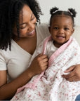 Organic Cotton Baby Blanket | Toddler Quilt "Cherry Blossoms"