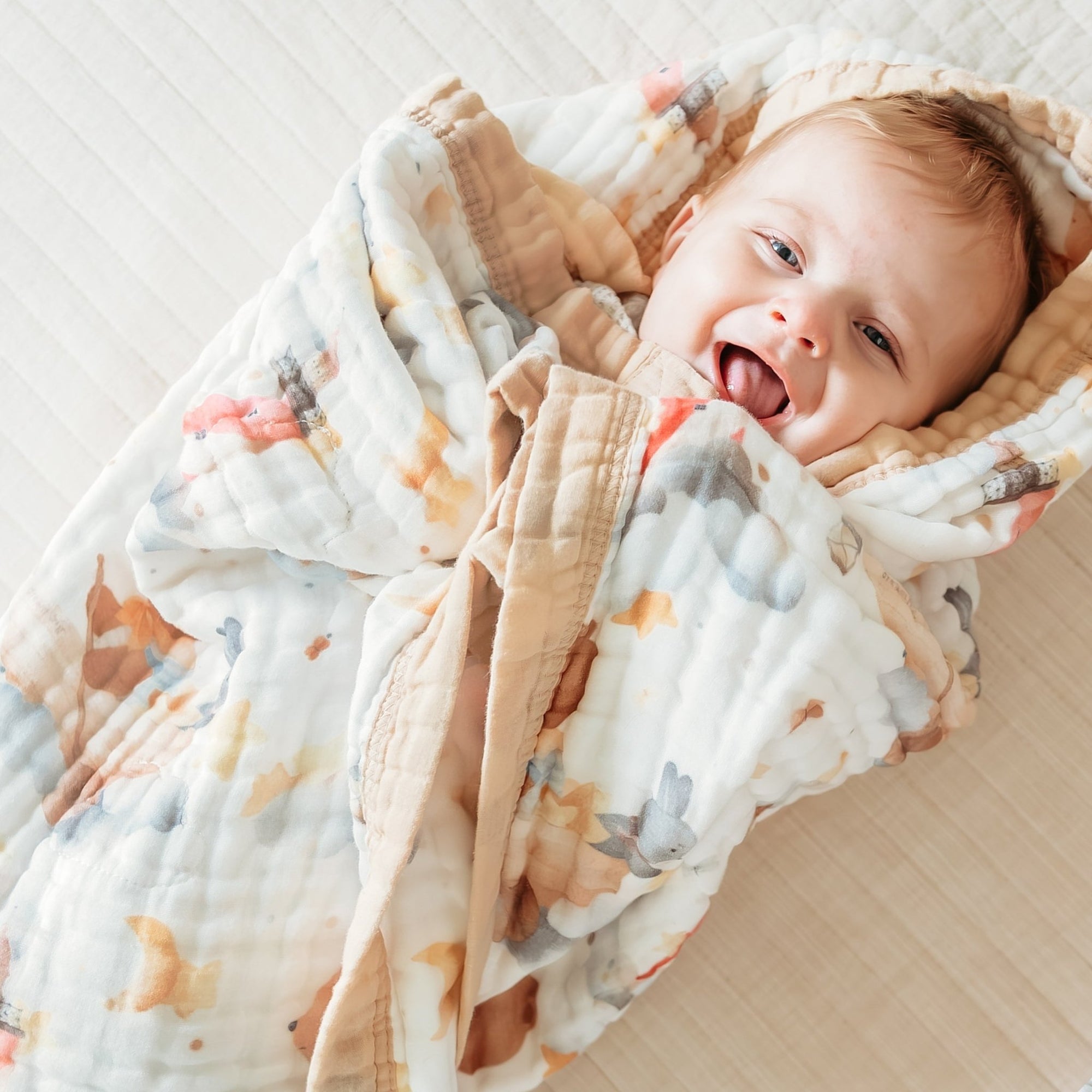 Nachiketa &#39;Dream Big&#39; 100% Organic Cotton Baby &amp; Toddler Blanket – Super Soft Baby Blanket, Luxury Baby Shower Gift, Gender Neutral Baby Blanket, Organic Cotton Muslin Baby Blanket, Baby Essentials, Baby Blankets for Boys and Girls, Toddler Quilt, Nursery Quilt, Stroller Blanket, Cute Baby Blankets