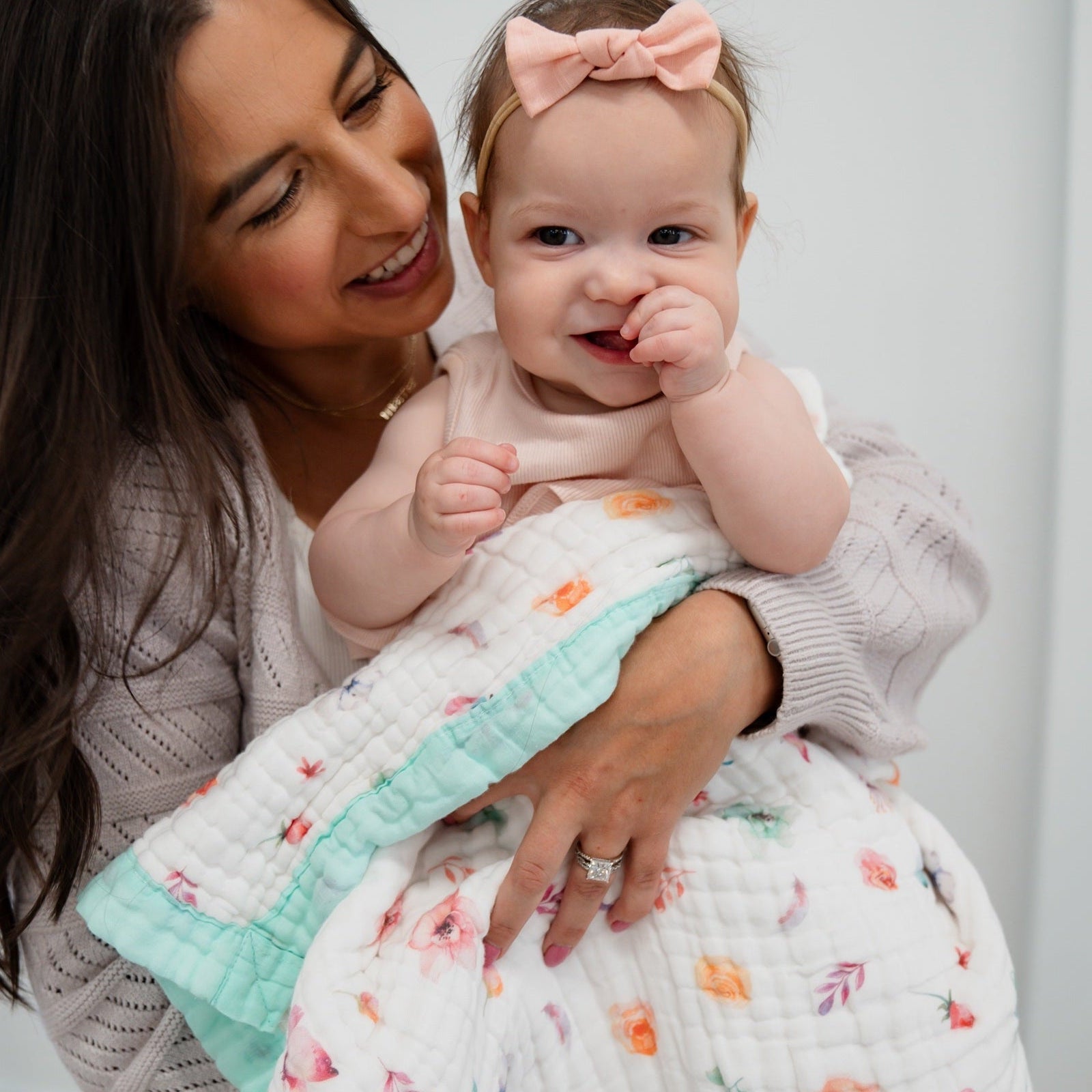Baby Blanket Pastel Floral by Natchiketa